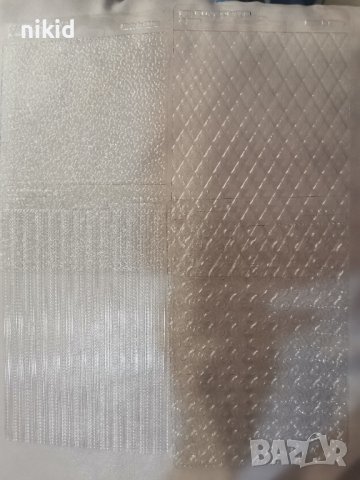 4 бр плетка плетиво завъртулки ромбове дантела текстура релеф платно пластмасов стенсил отпечатък, снимка 2 - Форми - 36601579