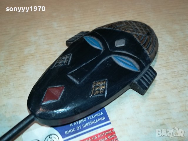 ДЪРВЕНА МАСКА НА СТОЙКА ОТ ФРАНЦИЯ 0312231002, снимка 14 - Антикварни и старинни предмети - 43249915