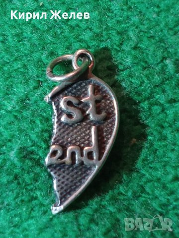 BEST FRIEND - СРЕБЪРНО МЕДАЛЬОНЧЕ - СЪРЧИЦЕ - Най-ДОБЪР ПРИЯТЕЛ СРЕБРО SEZGIN 925 АРТ ПЕНДАНТ 25116, снимка 2 - Колиета, медальони, синджири - 39267062
