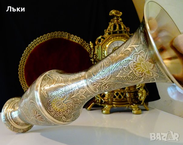 Бронзова ваза 36 см.,клетъчен емайл. , снимка 13 - Вази - 37654544