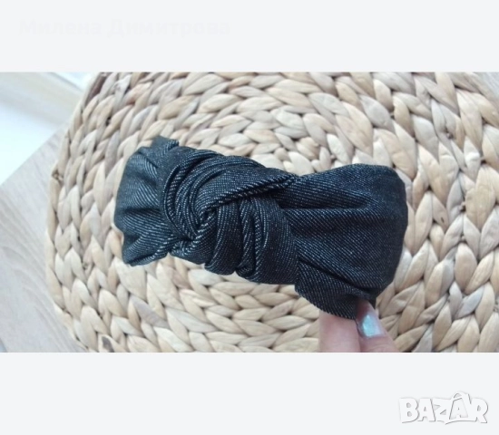 Диадеми от деним с възел / Диадема от деним с дунапрен , снимка 14 - Аксесоари за коса - 48940978