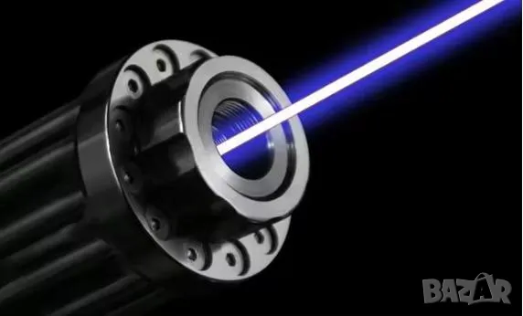 Супер Мощен Син Акумулаторен Лазер Пойнтер 50000mW Палещ Клечка Горящ Балон 2х18650 21СМ 20000 Метра, снимка 6 - Оборудване и аксесоари за оръжия - 48069482