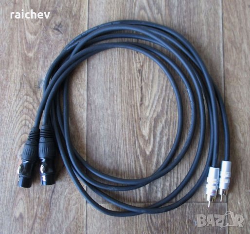 ★ █▬█ █ ▀█▀ ★ Балансирани кабели Канон /XLR/ женски към чинч – възпроизвеждащ., снимка 4 - Други - 35491604
