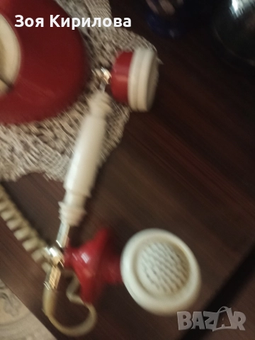 Антикварен телефон с часовник, снимка 3 - Антикварни и старинни предмети - 52562928