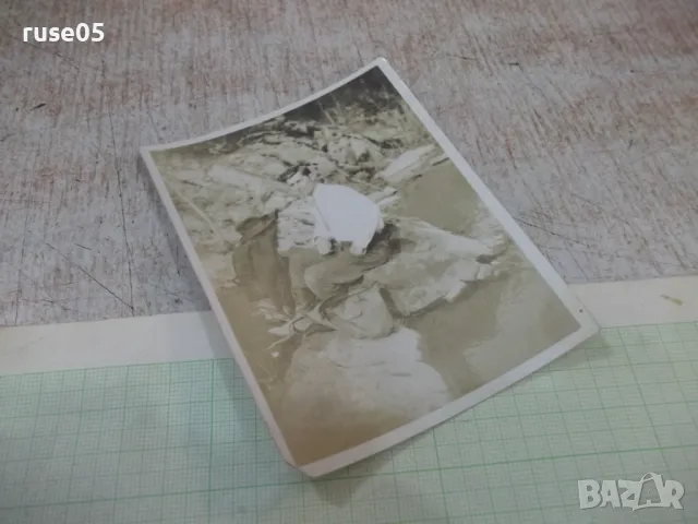 Снимка стара на на български мъж в американска река - 2, снимка 3 - Колекции - 48071564