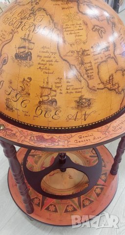 Голям Глобус Мини Бар - Поставка за Бутилка / Вино/Юбилей!, снимка 12 - Маси - 39238641