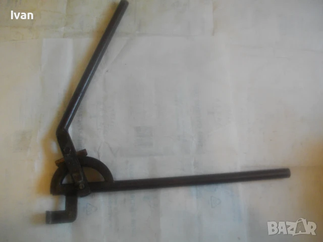 13-15мм масивен ръчен ТРЪБОГИБ немски за огъване на метални тръби старо качество отличен 52см/2,0кг, снимка 13 - Други инструменти - 51311169