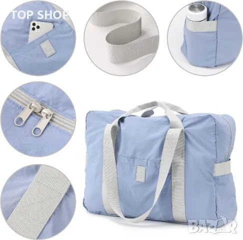 Сгъваема чанта VanFn за пътуване за фитнес водоустойчива розова и лилава, снимка 2 - Раници - 49566518