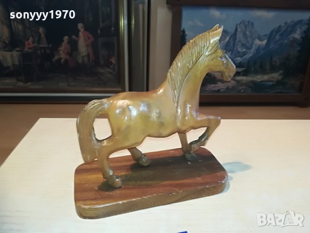 поръчан-дървен кон-20х20х9см-внос швеицария, снимка 7 - Колекции - 28338804