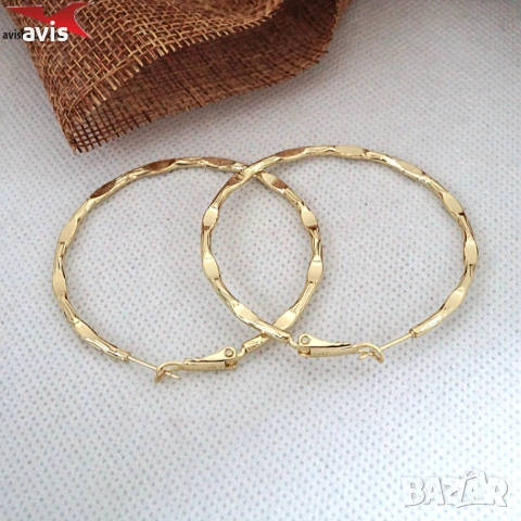 Обеци с 14К златно покритие 2141873, снимка 3 - Обеци - 53579604