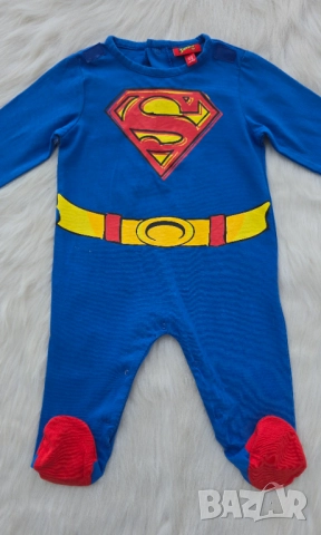 Бебешки ромпър Супермен 6-9 месеца, снимка 2 - Бебешки гащеризони - 52116224