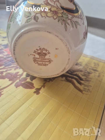 Порцеланова ваза Mason's с азиатски флорални мотиви, снимка 2 - Вази - 52888241