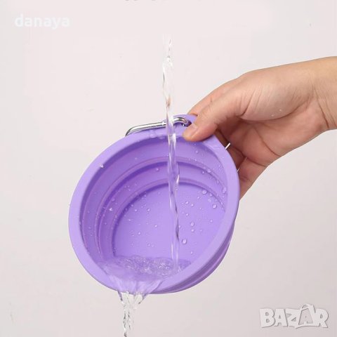 4352 Силиконова сгъваема купичка за храна или вода за домашни любимци, снимка 9 - За кучета - 43800364