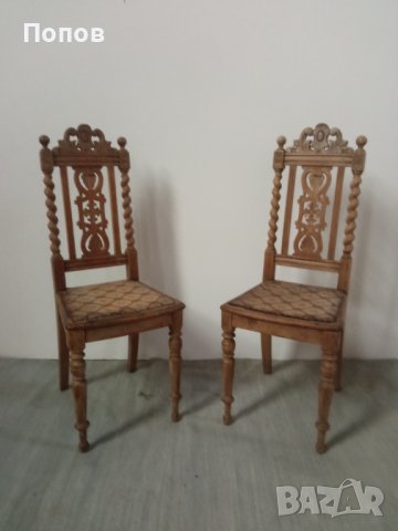 Английски антикварни столове, снимка 5 - Столове - 43232604