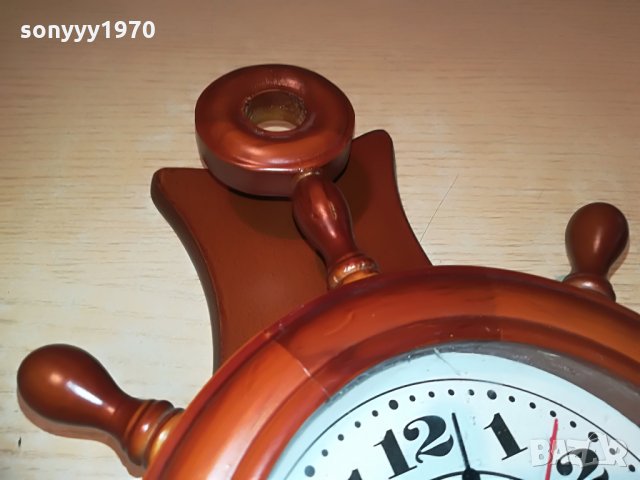 АНТИК-котва рул часовник-34х26х6см-дърво, снимка 11 - Колекции - 28882562