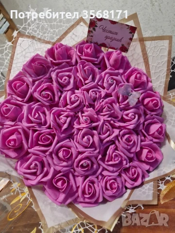 Букет с 35 вечни рози, снимка 5 - Подаръци за жени - 49067680