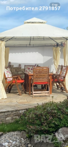 2 бр маси масив със столове, снимка 3 - Маси - 51500506