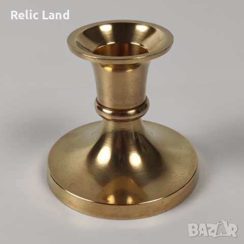 Малък месингов свещник, снимка 2 - Антикварни и старинни предмети - 43885659