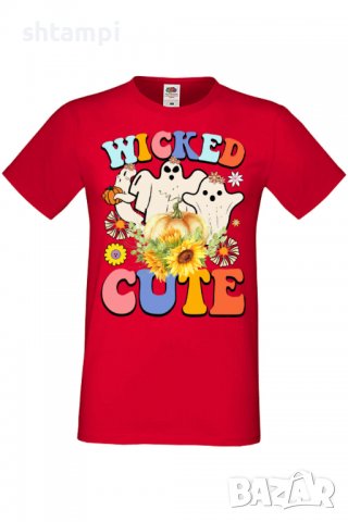 Мъжка тениска Wicked cute,Halloween,Хелоуин,Празник,Забавление,Изненада,Обичаи,, снимка 3 - Тениски - 38137678