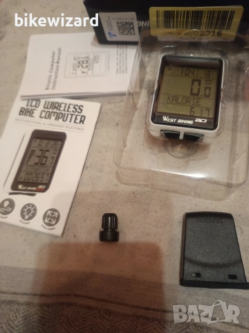 WEST BIKING 20 WLS безжичен вело компютър с термометър НОВ, снимка 3 - Аксесоари за велосипеди - 53331317