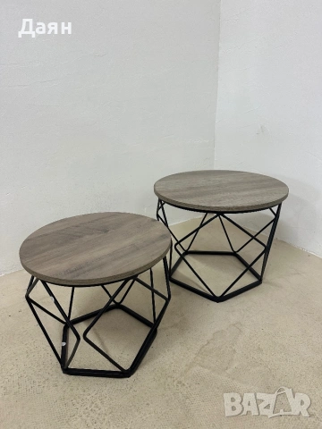 Комплект от 2 масички за кафе VASAGLE, снимка 8 - Маси - 53139921