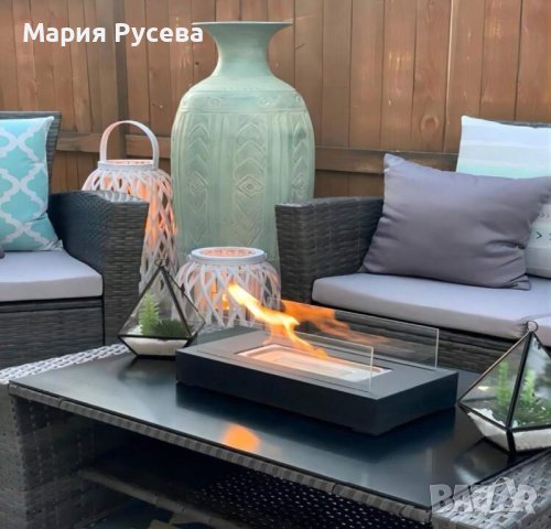 Биокамина за вкъщи или навън  черна /бяла , снимка 4 - Камини - 43512154