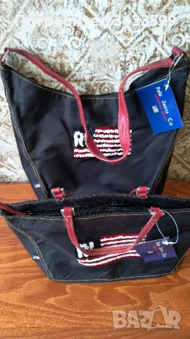 Две винтидж чанти от плат - голяма и малка Polo Jeans , снимка 2 - Чанти - 49411439