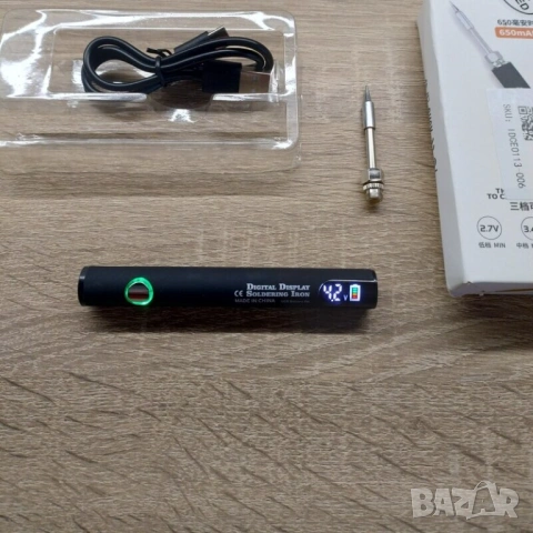 Преносим цифров поялник, регулиране на температурата, USB-C зареждане, снимка 11 - Друга електроника - 53303514