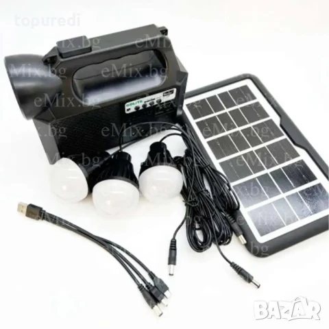 МОБИЛНА СОЛАРНА СИСТЕМА GD-8017, снимка 5 - Къмпинг осветление - 50723908
