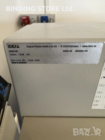 Kниговезки нож / гилотина за хартия /  IDEAL 7228-95 програматор, снимка 2 - Други машини и части - 47751852