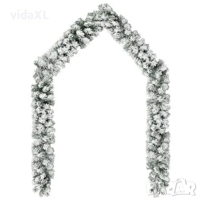 vidaXL Коледен гирлянд със сняг, зелен, 20 м, PVC(SKU:320969), снимка 2 - Декорация за дома - 48570899