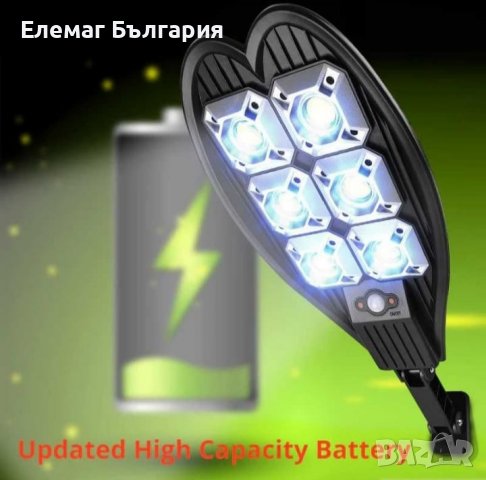  МЕГА ПРОМО 4бр=89.90 Соларна 2400W LED Лампа IP65+стойка за монтаж+дис, снимка 7 - Лед осветление - 37183359