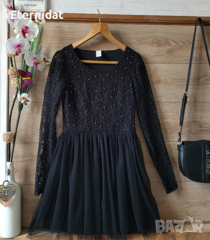 Черна официална къса рокля VILA 