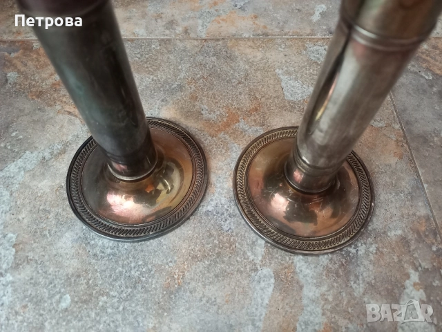 Два посребрени свещника , снимка 2 - Декорация за дома - 52003965