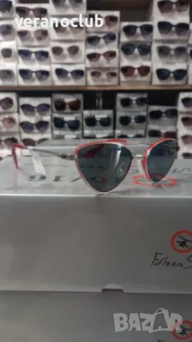 Слънчеви очила POLAROID с червен контур на рамката, снимка 2 - Слънчеви и диоптрични очила - 50409814