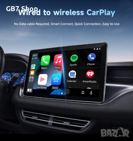 Безжичен Apple Wireless CarPlay & Android Auto Конвертор – Преобразува кабелна връзка на вашият теле, снимка 5 - Аксесоари и консумативи - 52740337