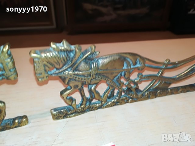 ОРАН-КОНЕ Х 2БР МЕД/МЕСИНГ-ВНОС АНГЛИЯ 1605222057, снимка 7 - Антикварни и старинни предмети - 36782557