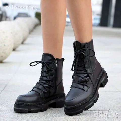 Равни боти - черна кожа - BRT10