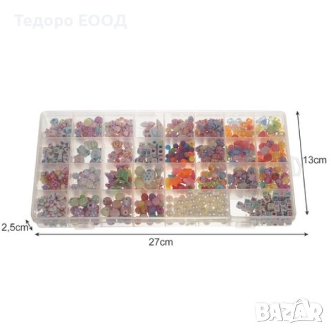 Игра комплект за изработка на гривни и бижута, аксесоари 900 елемента, снимка 5 - Други - 43900444