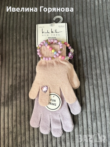 нови, вносни зимни комплекти – шапки и ръкавици, размери от 1г. до 4г. , снимка 6 - Шапки, шалове и ръкавици - 52792854