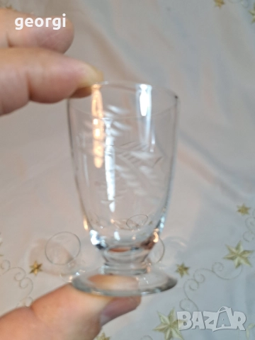 три гравирани чаши за ракия 29/6, снимка 3 - Чаши - 52832822