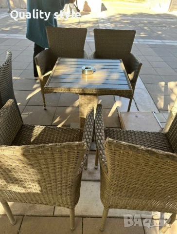 Маси от изкуствен ратан за заведение, балкон  и градина, снимка 3 - Маси - 51111946