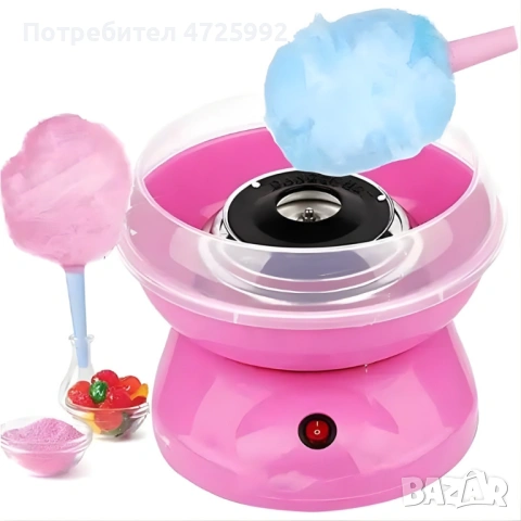 Машина за захарен памук за дома – Компактна, бърза и безопасна, снимка 3 - Кухненски роботи - 53310936