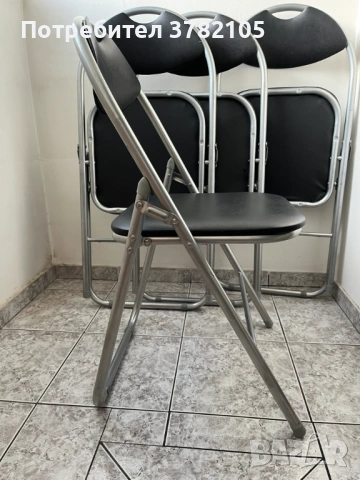 Продавам комплект 4 бр. нови сгъваеми столове за кухня, снимка 2 - Столове - 53024809