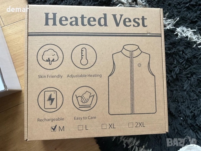 Отопляема жилетка за мъже, батерия 10000mАh, 6 зони, 3 степени, М, снимка 8 - Други - 52432077