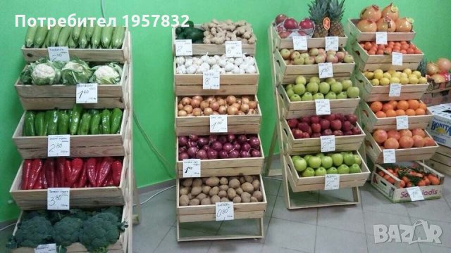 Стъпаловиден стелаж за плод и зеленчук, снимка 7 - Дърводелски услуги - 26228904