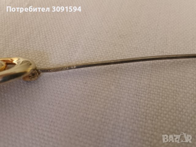 Стара брошка - с голям син скъпоценен камък - маркирана на играта , снимка 5 - Антикварни и старинни предмети - 42989448