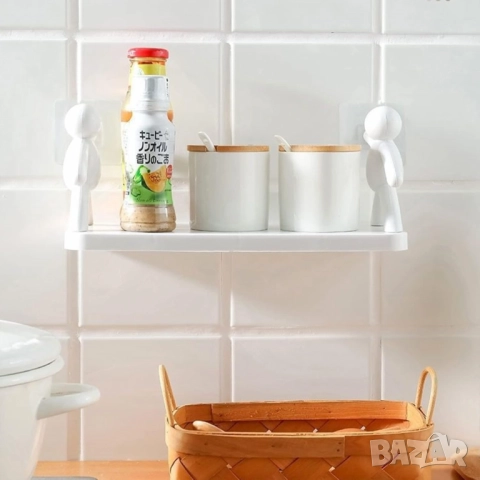 Стенна поставка с хуманоиден дизайн - Иновативно и забавно съхранение за вашата баня или кухня