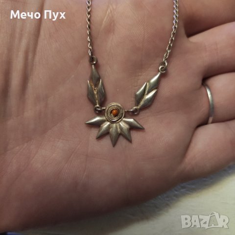 Сребърно колие (229), снимка 4 - Колиета, медальони, синджири - 43385657