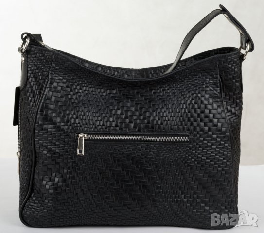 Кожена дамска черна чанта марка Keshia , снимка 2 - Чанти - 38437670